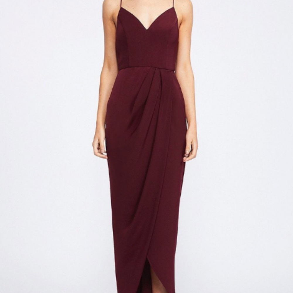 Shona Joy CORE COCKTAIL DRESS - BURGUNDY - US 4